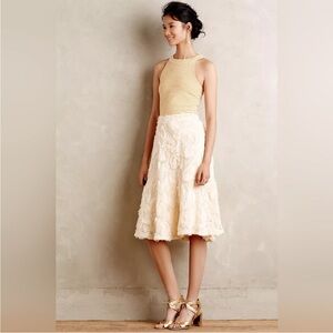 Anthropologie HD in Paris Tufted Blossoms Skirt 0